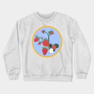 Cute Strawberry Sticker Crewneck Sweatshirt